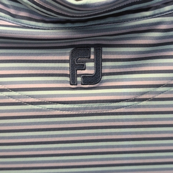 FootJoy ProDry Lisle Multi-Color Stripe Golf Shirt XL EUC - Picture 7 of 10